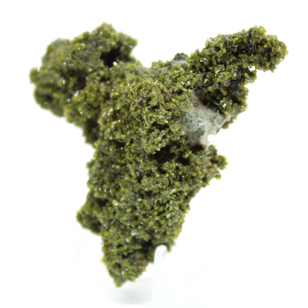 Green epidote crystals on matrix from Morocco