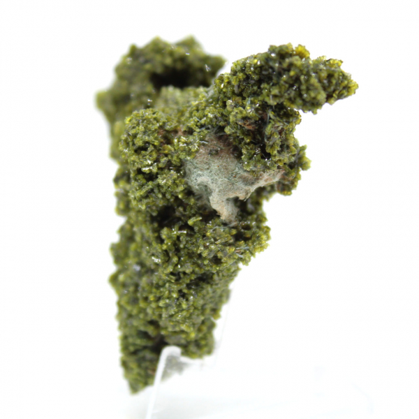 Green epidote crystals on matrix from Morocco