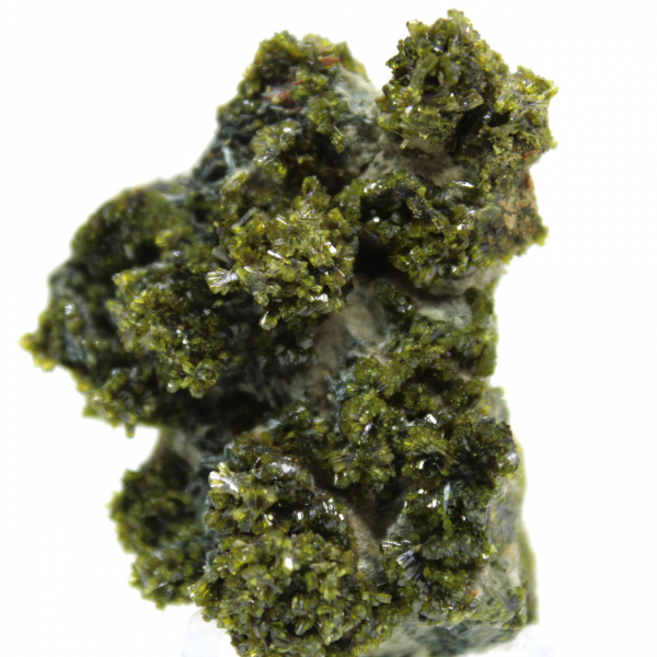 Miniature epidote on Moroccan matrix