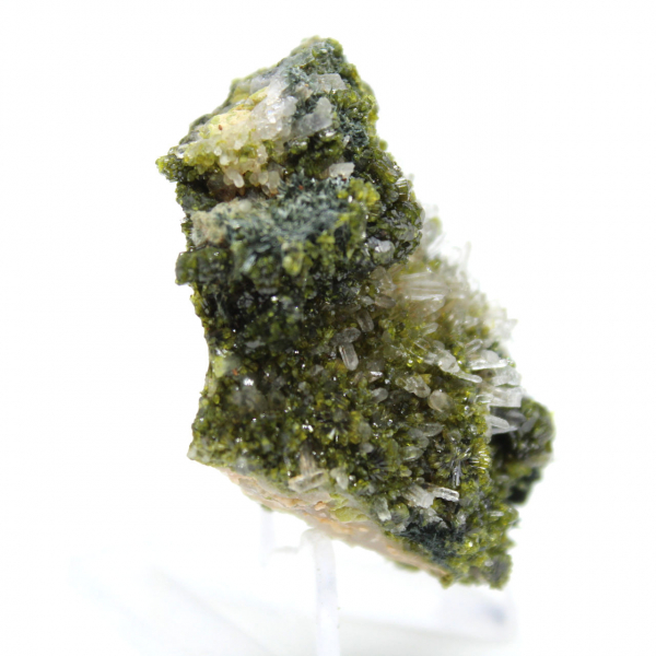 Mini epidote crystals on matrix from Morocco