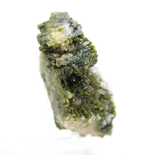 Mini epidote crystals on matrix from Morocco