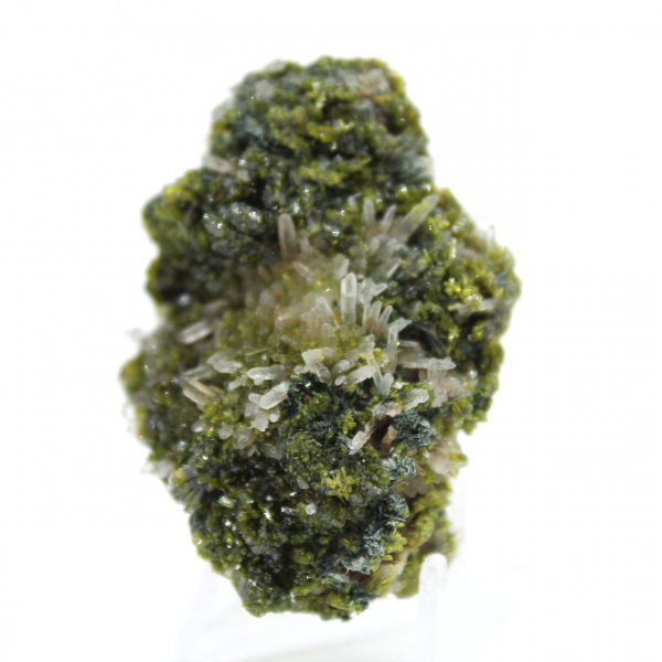 Mini epidote crystals on matrix from Morocco