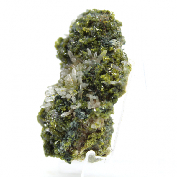 Mini epidote crystals on matrix from Morocco