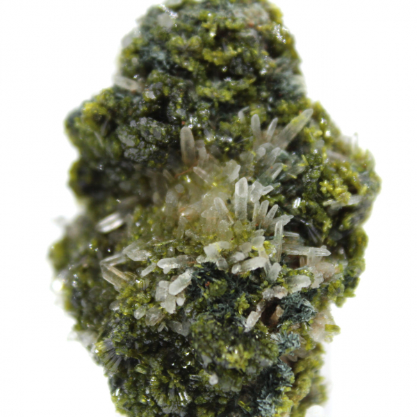 Mini epidote crystals on matrix from Morocco