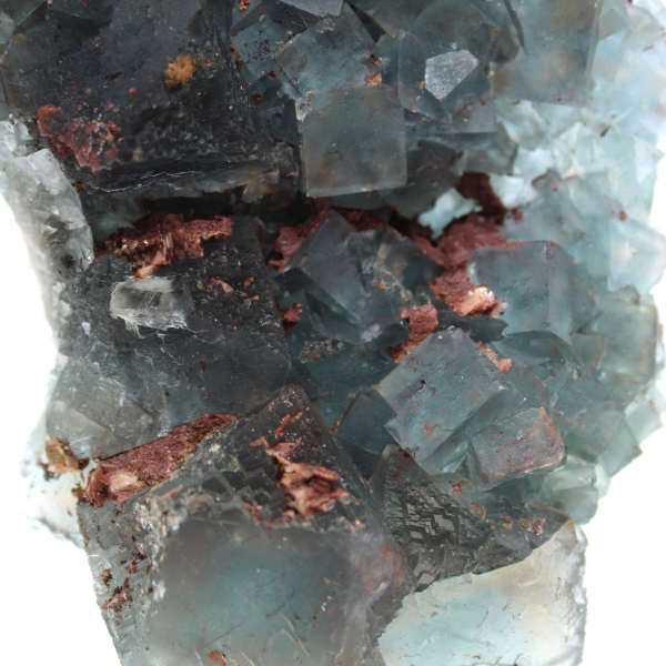 Raw Fluorite Specimen: Green Stone from Morocco on Rock