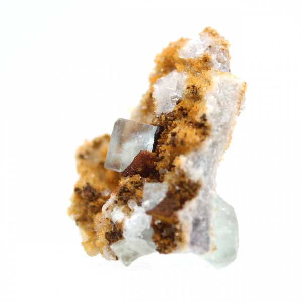 Very small Fluorite specimen: Green crystals, Morocco