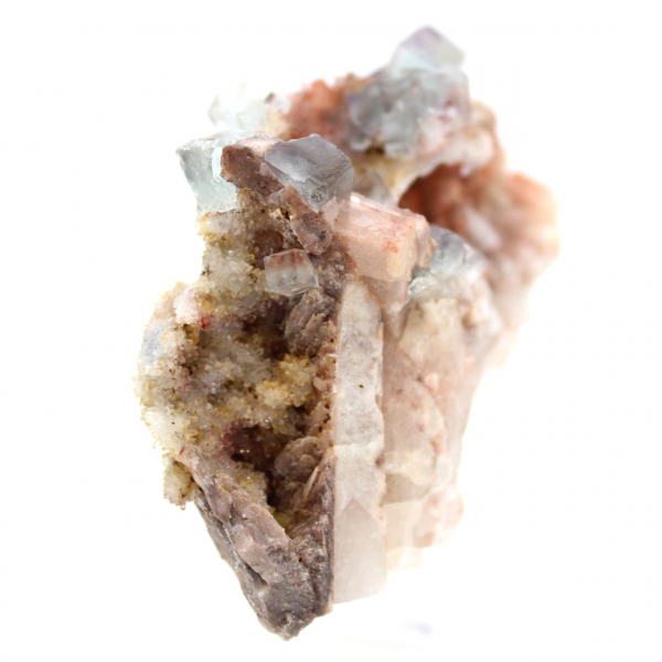 Raw Fluorite Crystals: Piece from Morocco on matrix