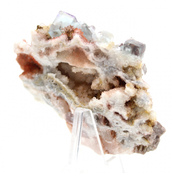 Raw Fluorite Crystals: Piece from Morocco on matrix
