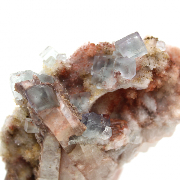 Raw Fluorite Crystals: Piece from Morocco on matrix