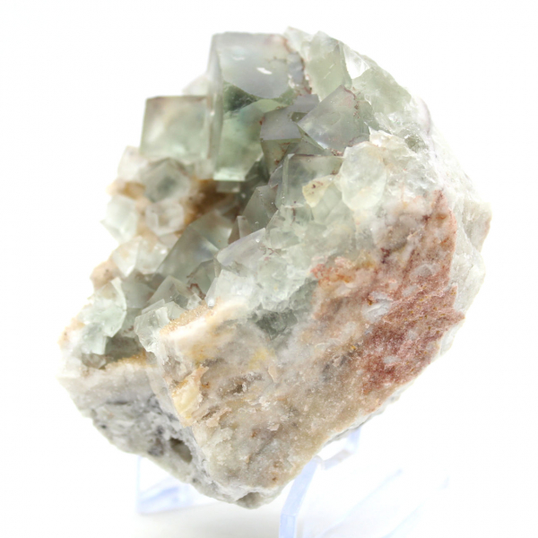 Authentic green fluorite: Crystals on matrix from Morocco