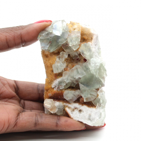 Raw fluorite for decoration: Green crystals from Morocco