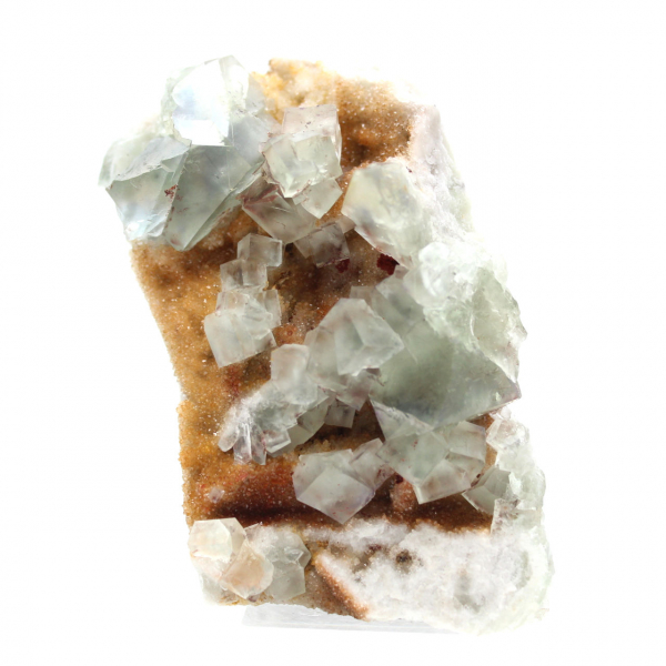 Raw fluorite for decoration: Green crystals from Morocco