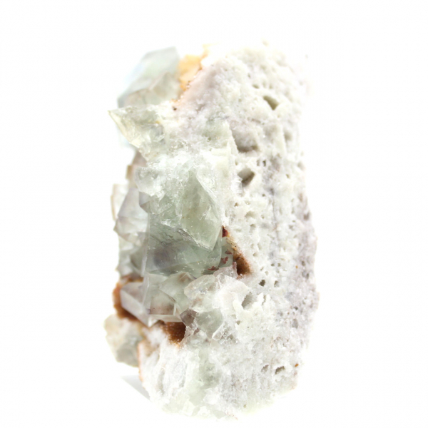 Raw fluorite for decoration: Green crystals from Morocco