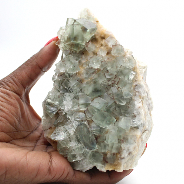 Green Fluorite Morocco: Collection Specimen on Gangue