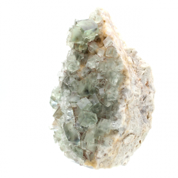 Green Fluorite Morocco: Collection Specimen on Gangue