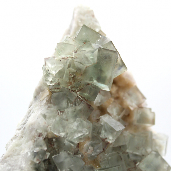 Green Fluorite Mineral: Crystals on matrix for decoration