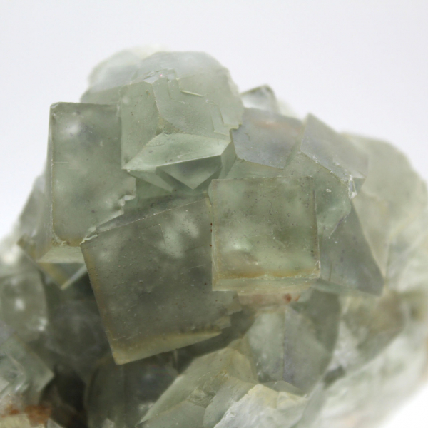 Raw green fluorite stone: Crystallized sample on rock