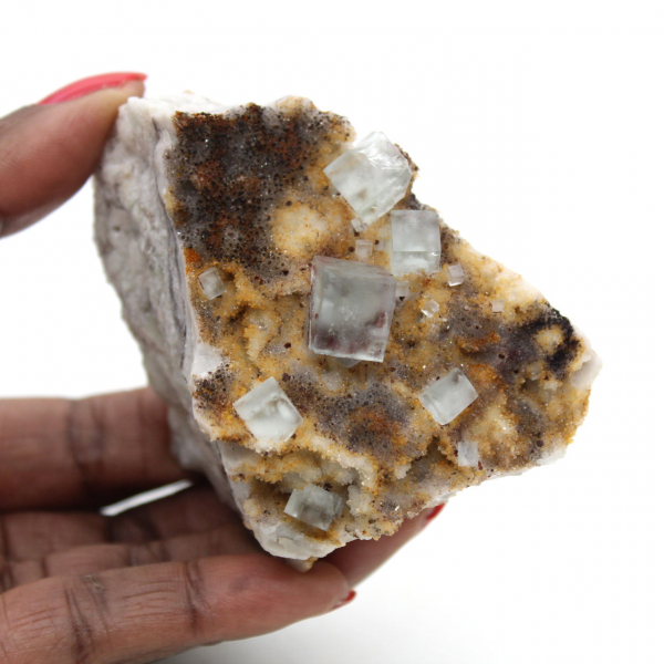 Collector's green fluorite: Small specimen on matrix