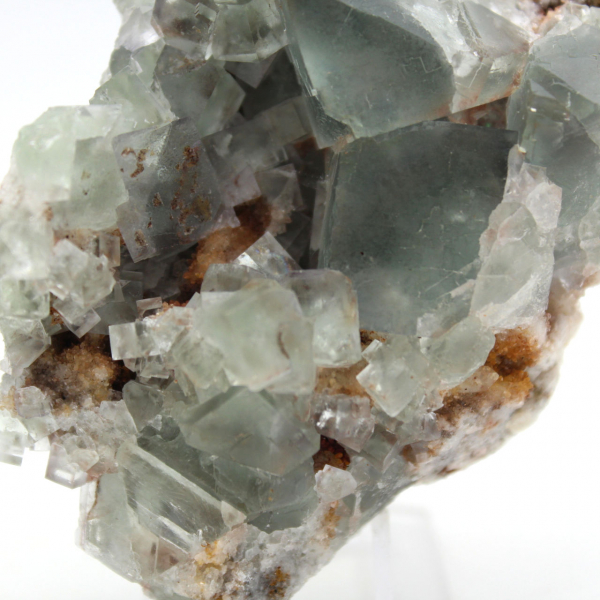 Green fluorite on matrix: Small collector's item from Morocco