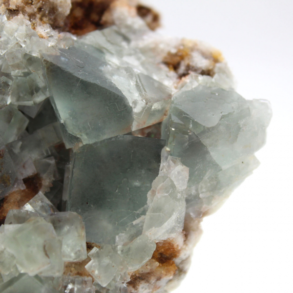 Green fluorite on matrix: Small collector's item from Morocco