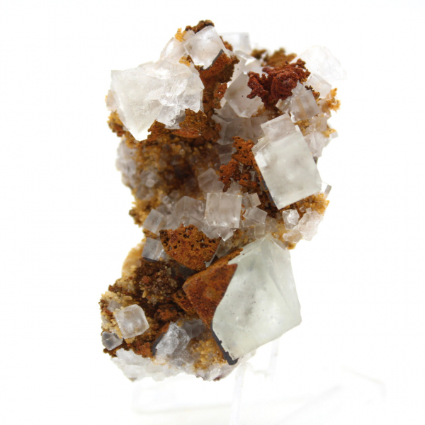 Miniature Green Fluorite: Moroccan Crystal on Rock