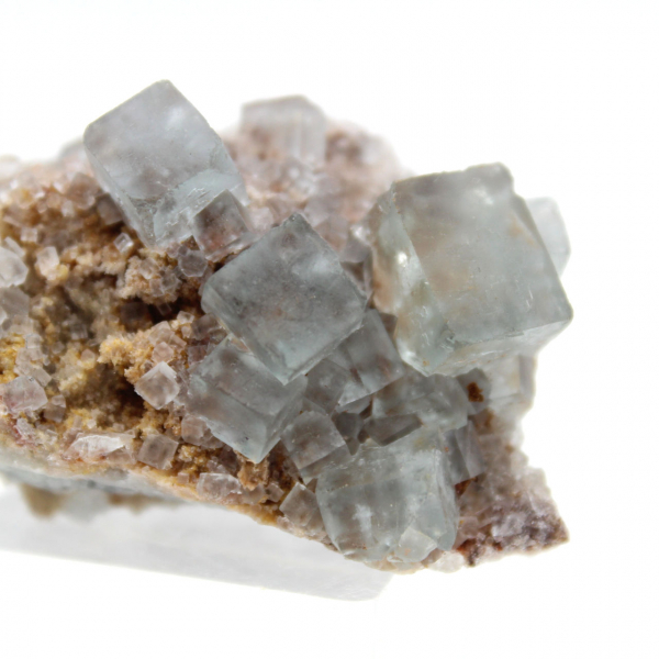 Raw mini fluorite: Natural stone from Morocco on matrix