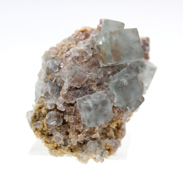 Raw mini fluorite: Natural stone from Morocco on matrix