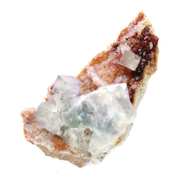 Moroccan Fluorite Stone: Green crystals on rock
