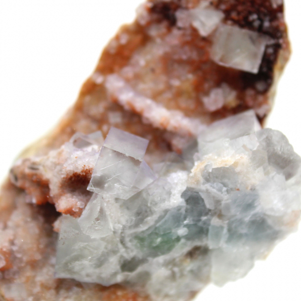 Moroccan Fluorite Stone: Green crystals on rock