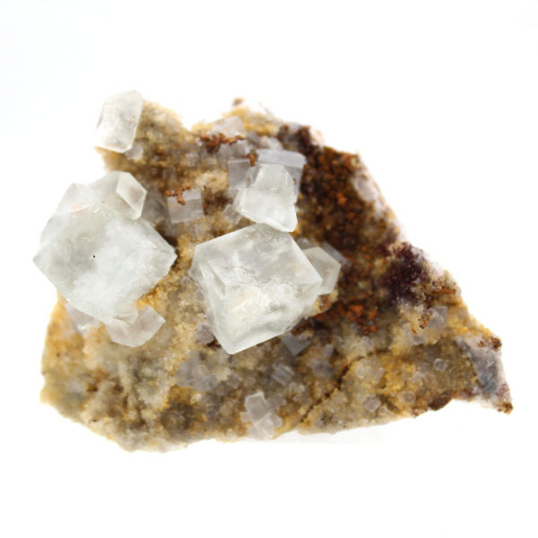 Green Fluorite for Decoration: Small crystal on rock