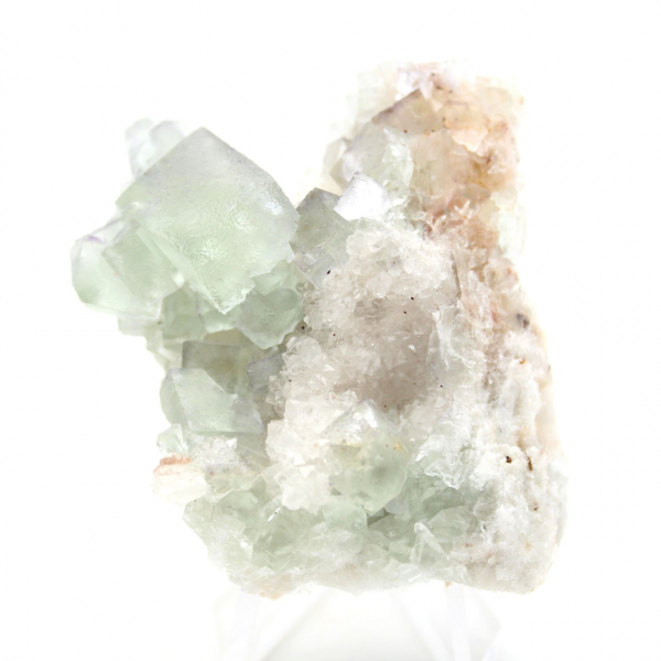 Raw Fluorite Crystals: Mini model on matrix, Morocco
