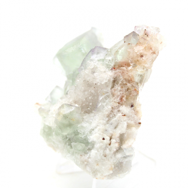 Raw Fluorite Crystals: Mini model on matrix, Morocco