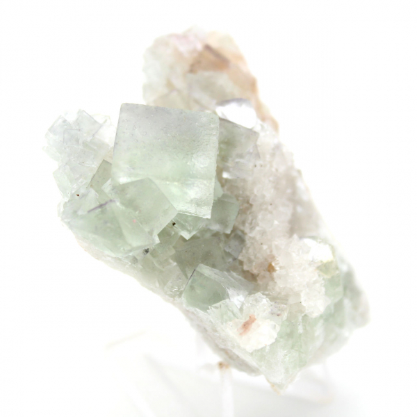 Raw Fluorite Crystals: Mini model on matrix, Morocco