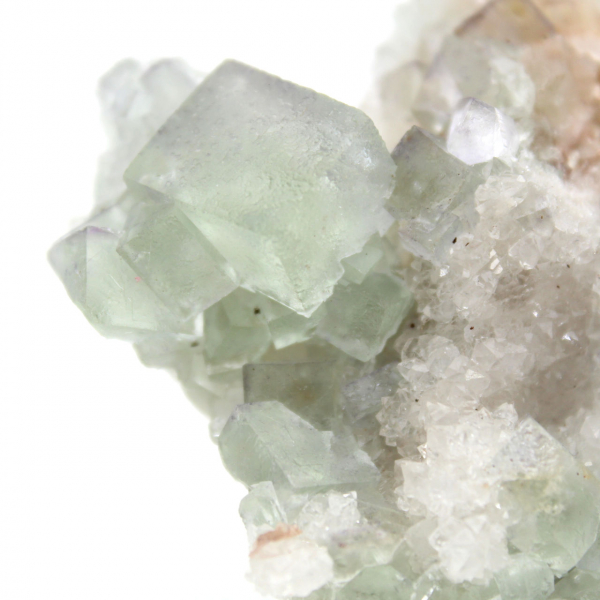 Raw Fluorite Crystals: Mini model on matrix, Morocco