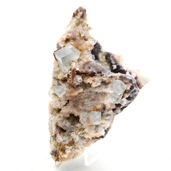 Fluorite crystal on matrix: Green mineral from Morocco