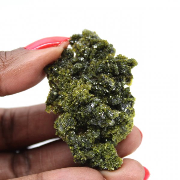 Small epidote on a light matrix from Morocco