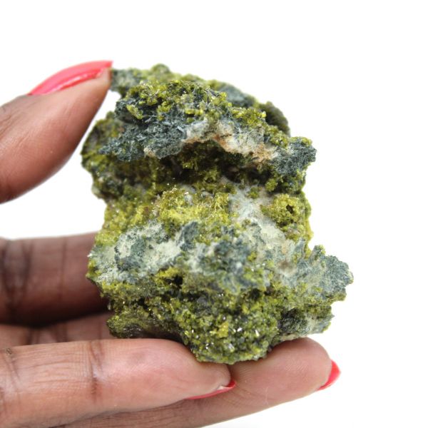 Imilchil epidote crystals on rock matrix