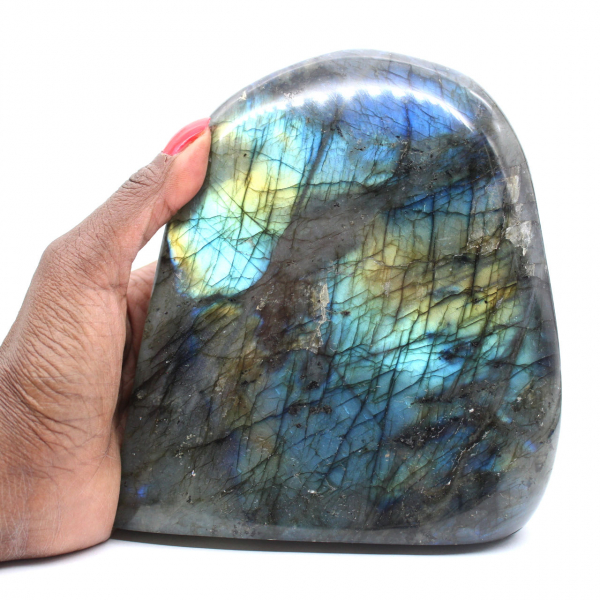 Polished Labradorite Mineral Ornament for Indoor Use