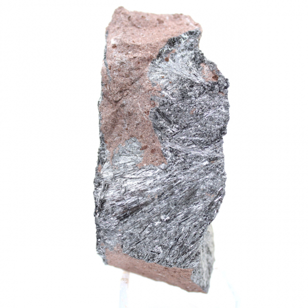 Pyrolusite specimen on host rock, Collection