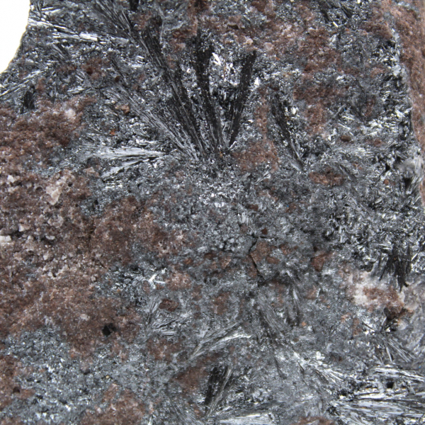 Pyrolusite Morocco, Rock Fragment Crystallization