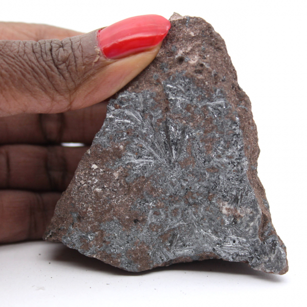 Pyrolusite Morocco, Rock Fragment Crystallization