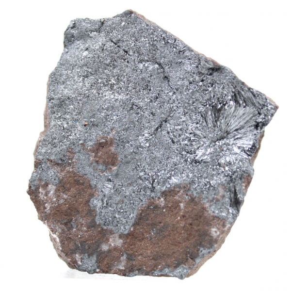 Crystallized Pyrolusite on Matrix, Mineral from Morocco