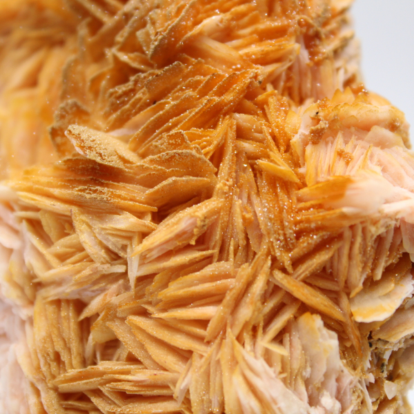 Natural crystallization of Moroccan orange barite