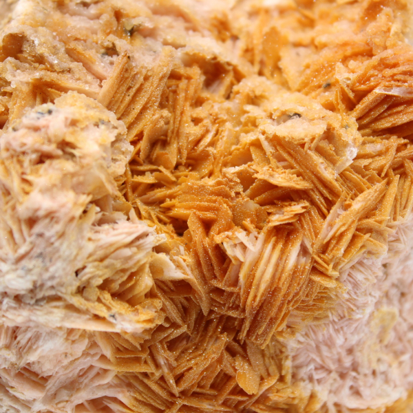 Specimen of orange barite from Morocco in crystals