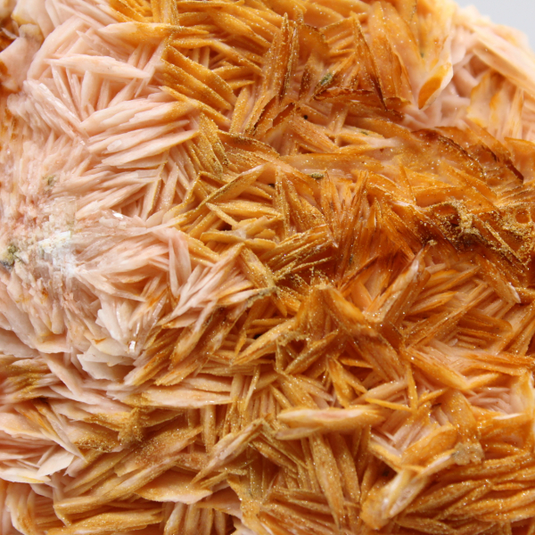 Orange barite from Morocco with marked crystallization