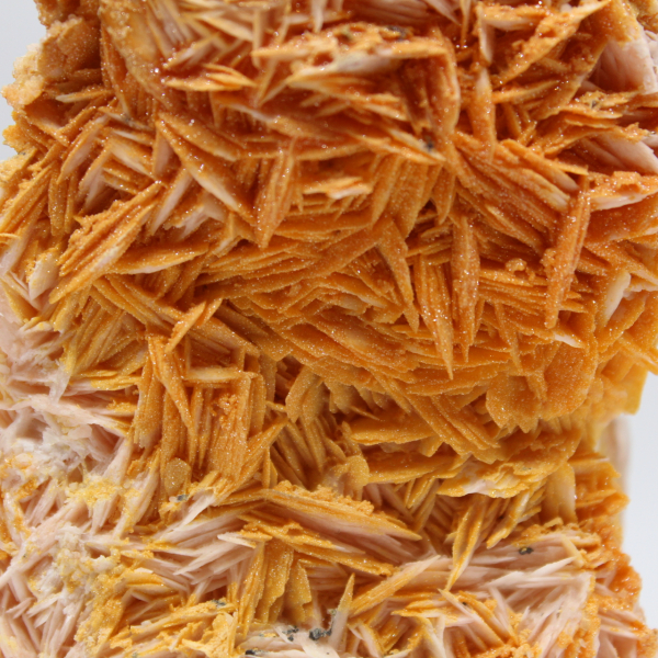 Natural orange barite crystals from Morocco