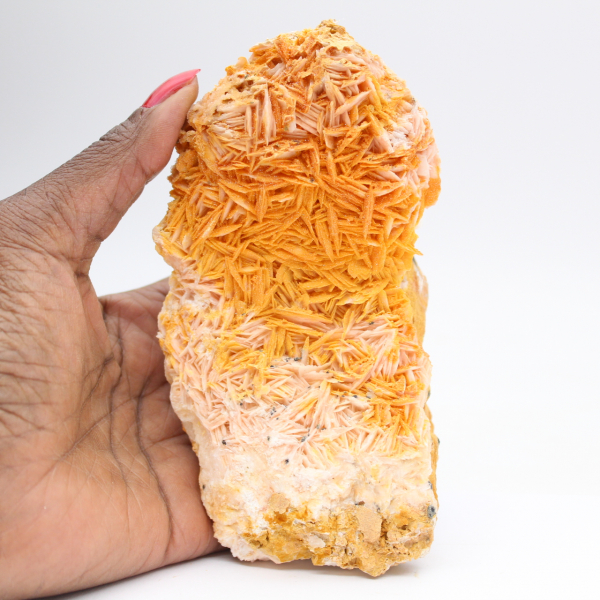 Natural orange barite crystals from Morocco