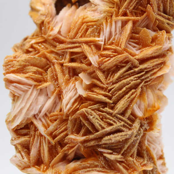 Moroccan orange barite in natural crystallization