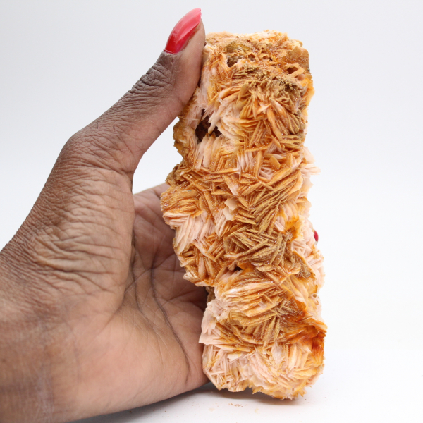 Moroccan orange barite in natural crystallization