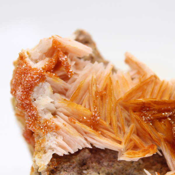 Small specimen of orange barite from Morocco